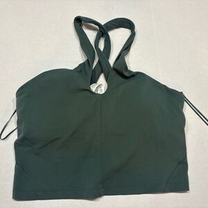 Lululemon Align Keyhole Halter Tank Top, Dark Forest, Size 10